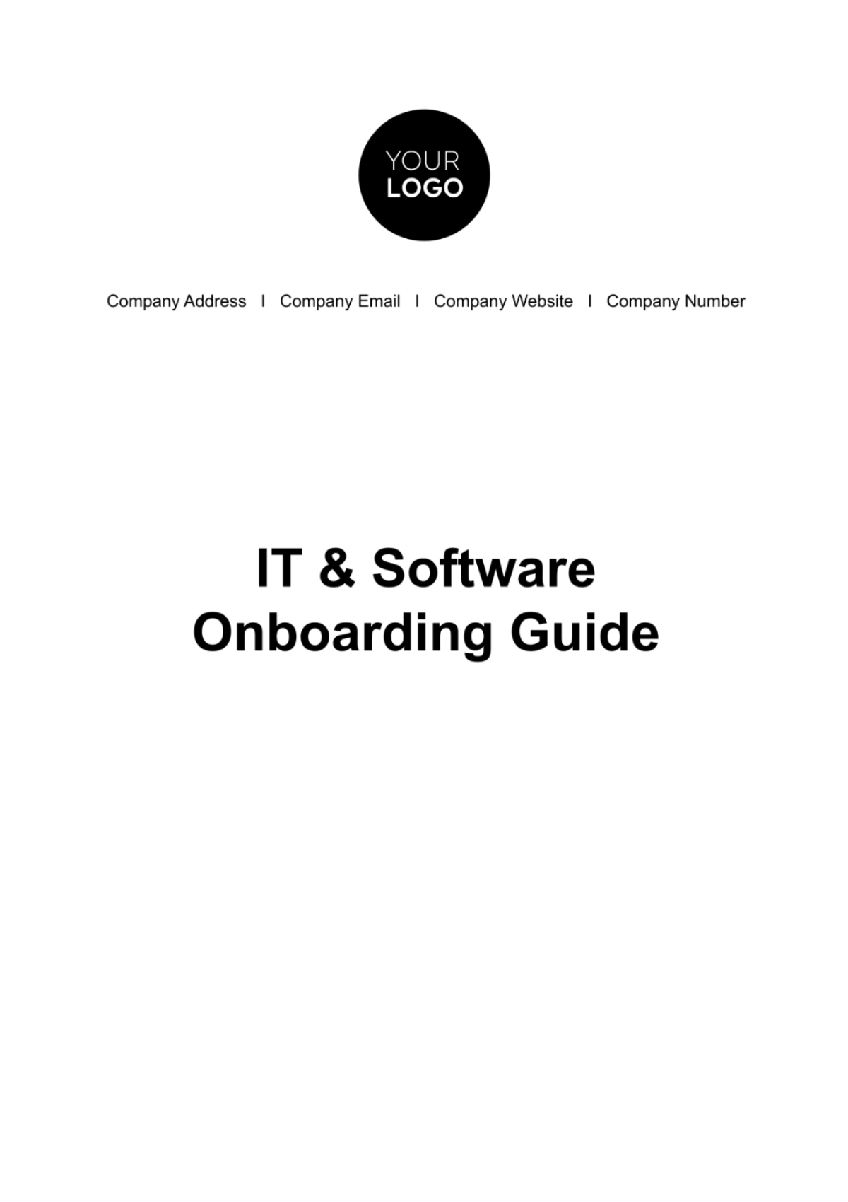 IT & Software Onboarding Guide HR Template