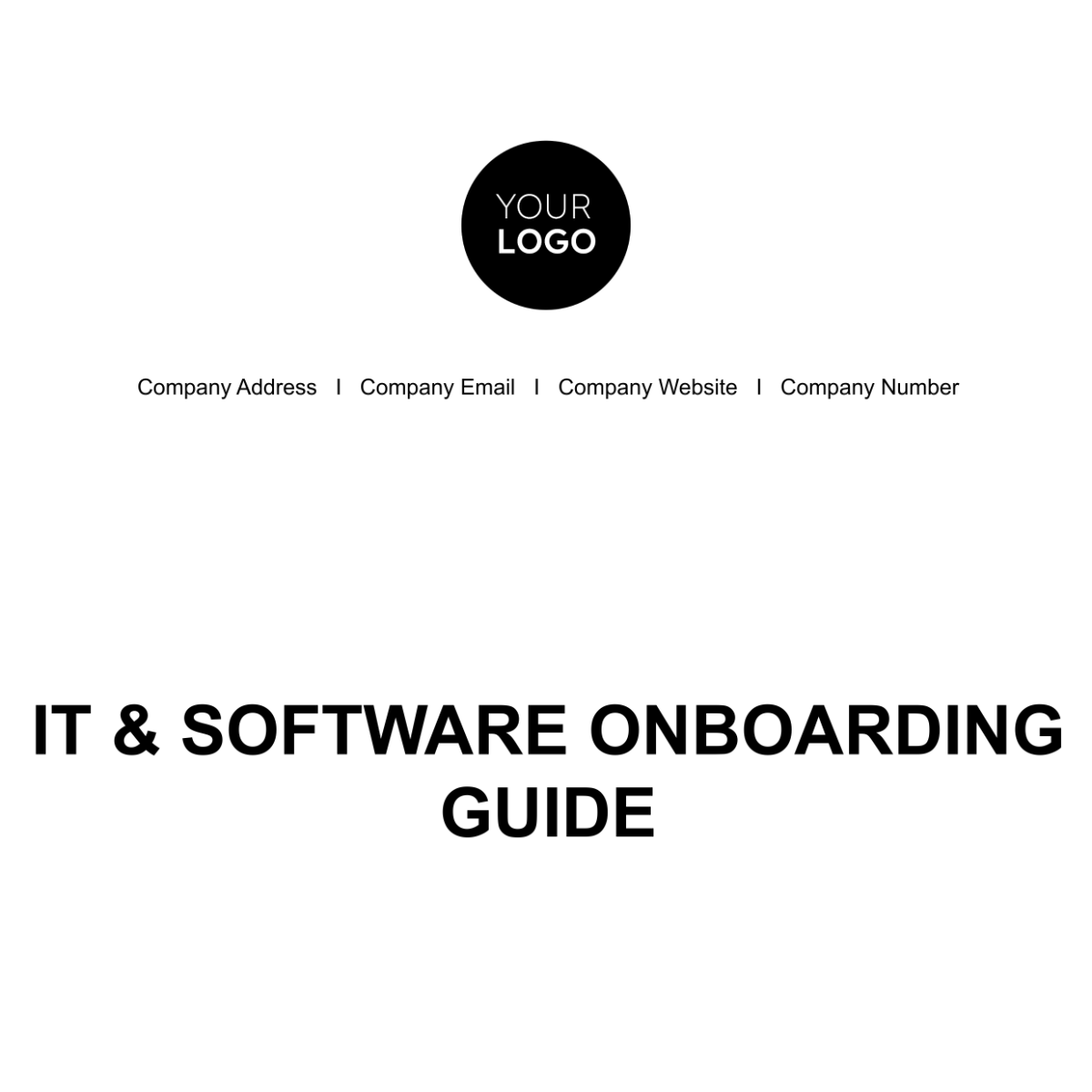 IT & Software Onboarding Guide HR Template