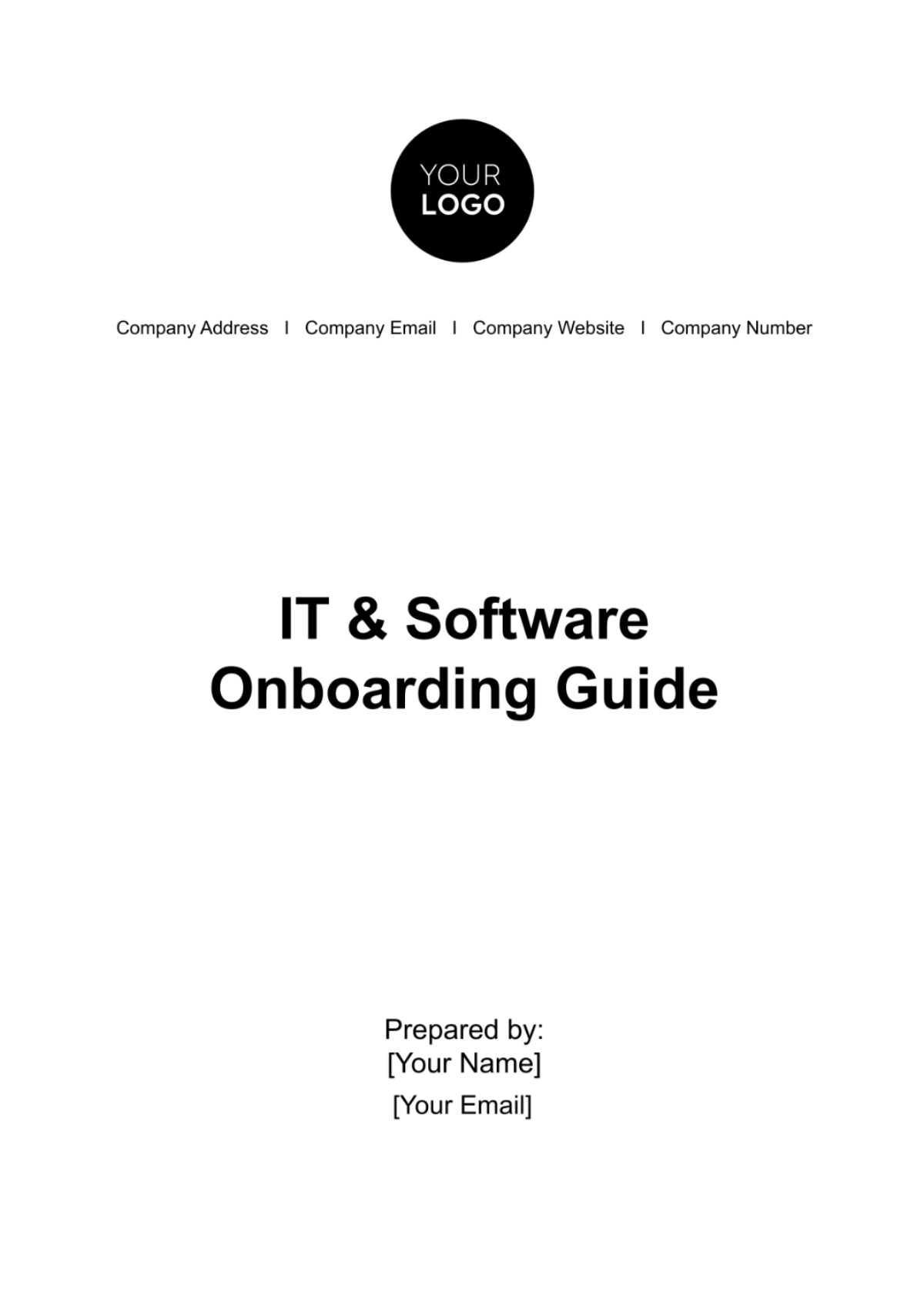 IT & Software Onboarding Guide HR Template - Edit Online & Download