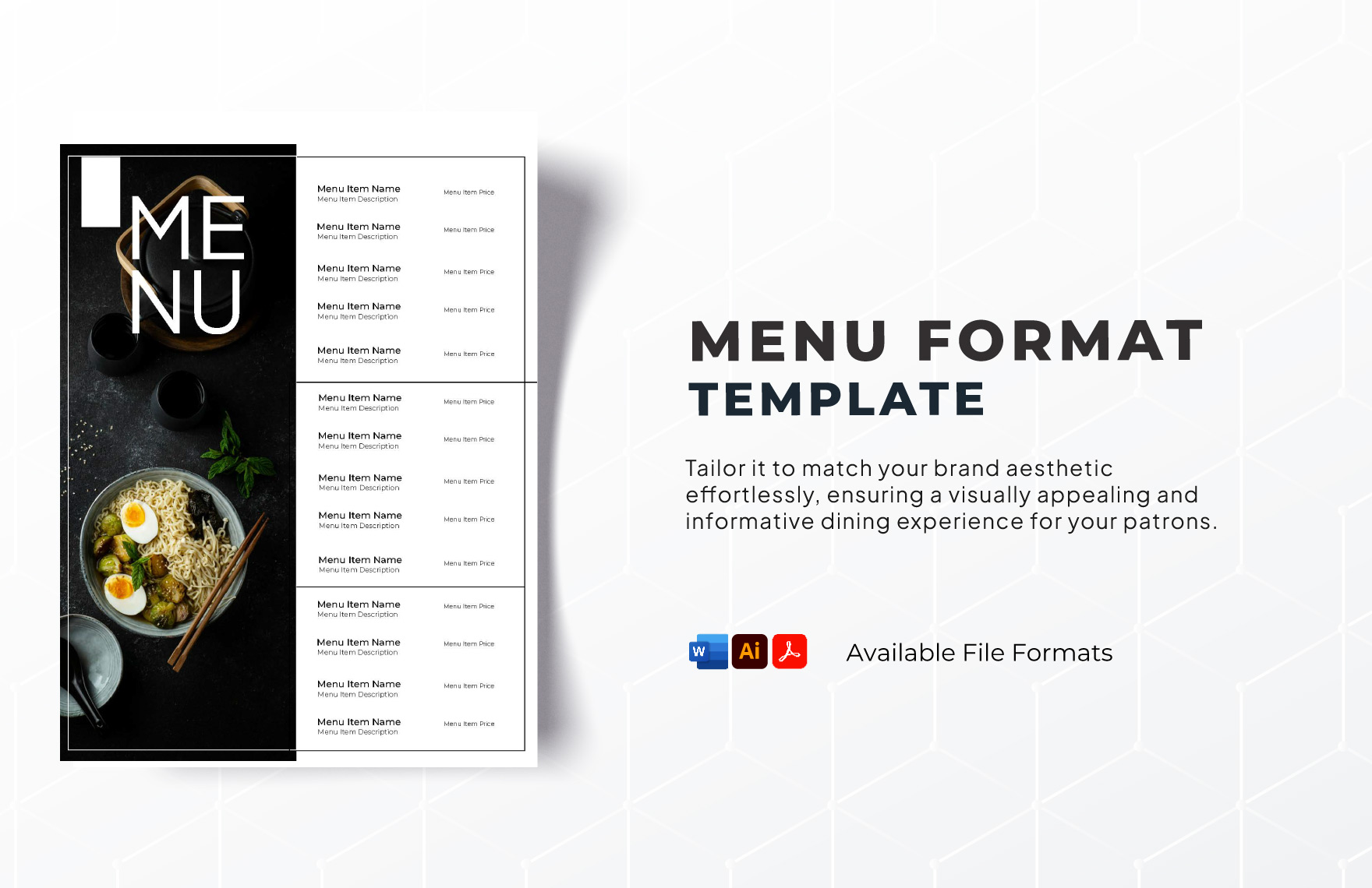 Menu Format in Word - FREE Template Download | Template.net