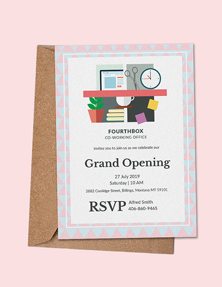 New Office Opening Invitation Card Matter 10