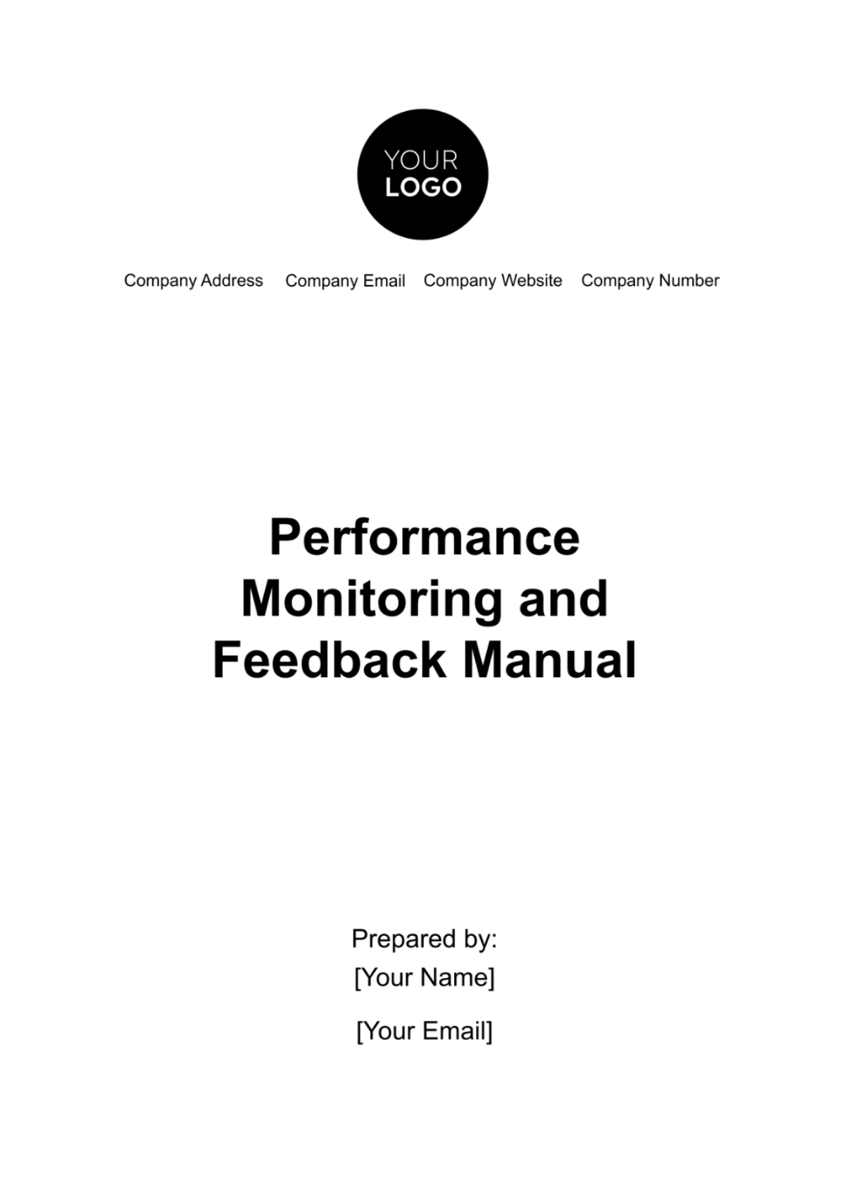 Performance Monitoring and Feedback Manual HR Template - Edit Online & Download