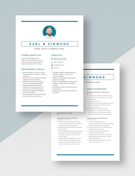 Food Safety Consultant Resume  Download