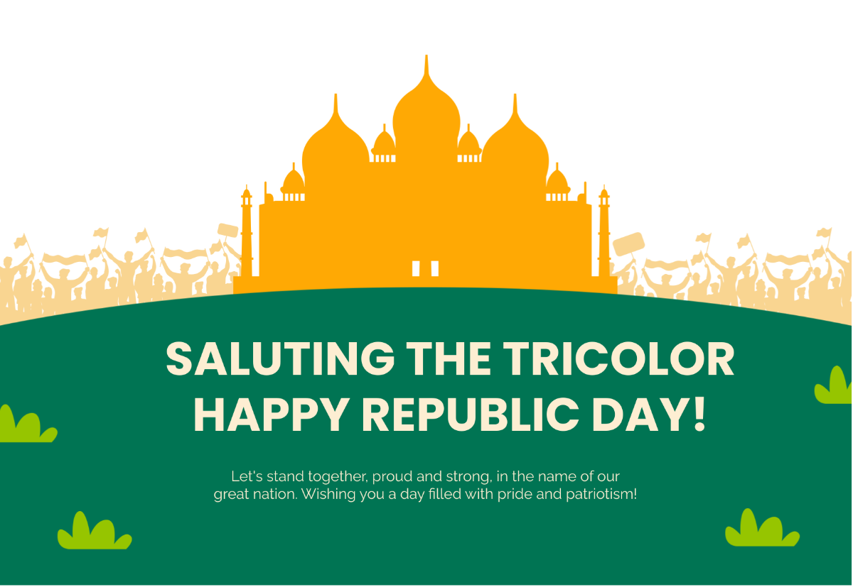 Free Happy Republic Day Card Template