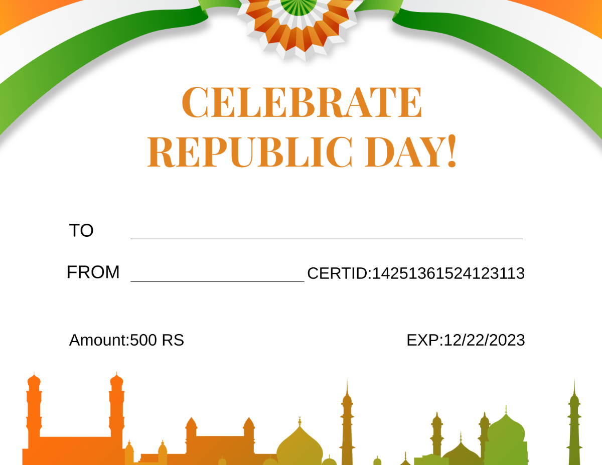 Happy Republic Day Certificate