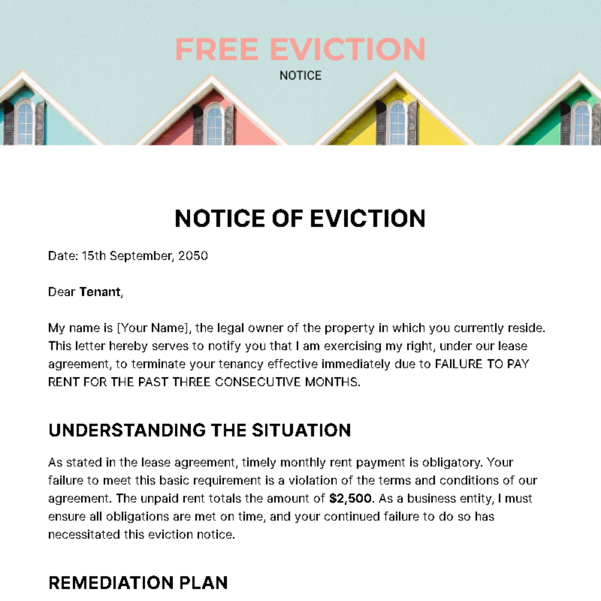 Eviction Notice Template