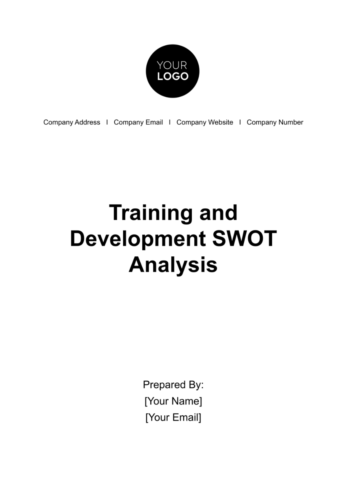 Training & Development SWOT Analysis HR Template