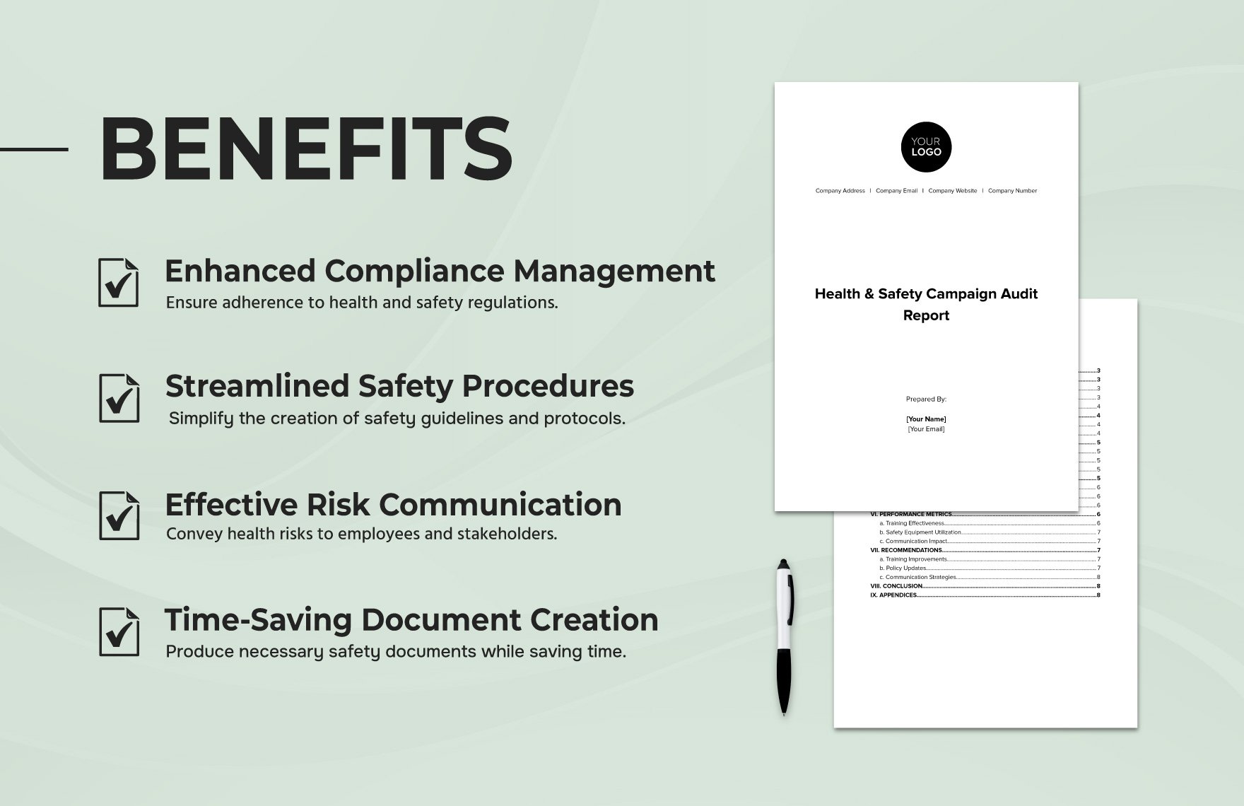 Health Safety Campaign Audit Report Template