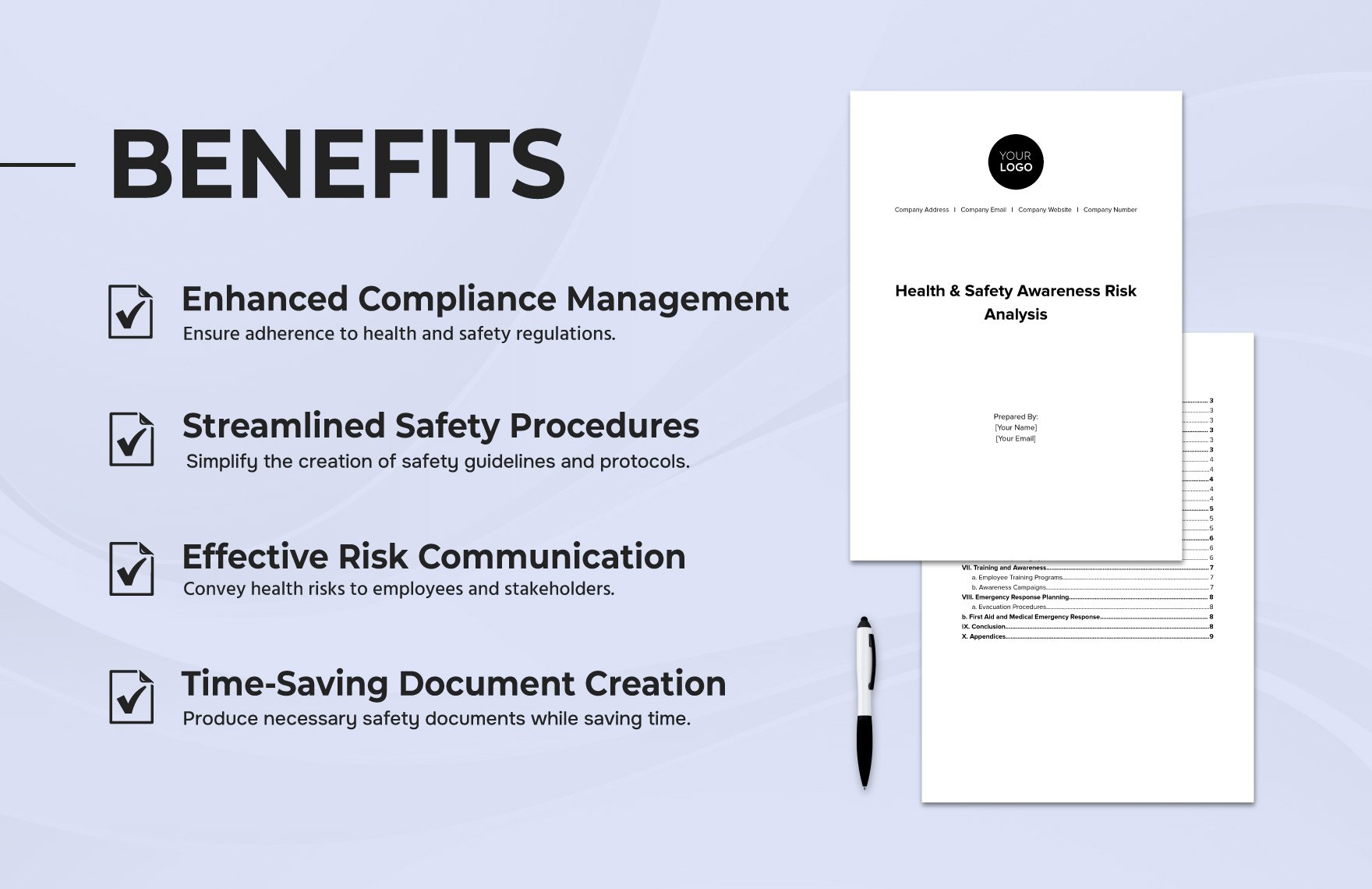 Health & Safety Awareness Risk Analysis Template