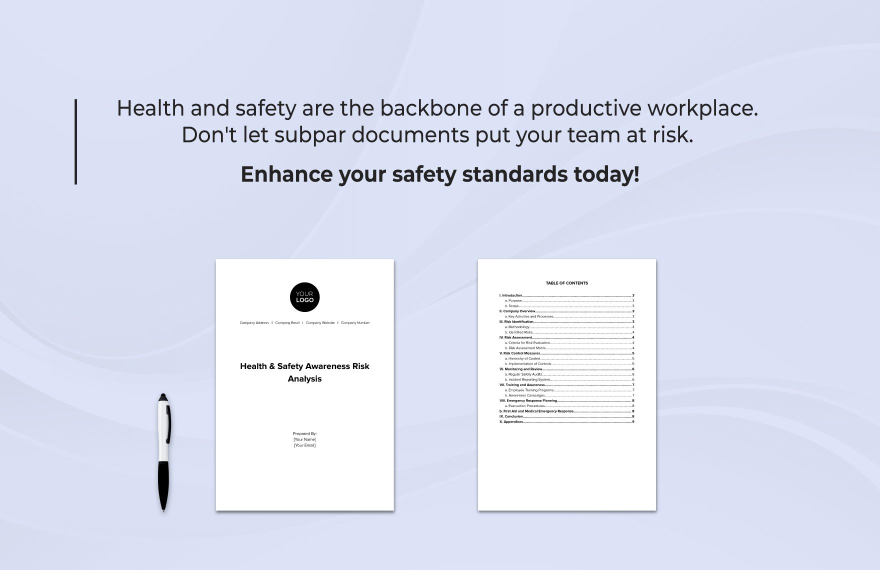 Health & Safety Awareness Risk Analysis Template