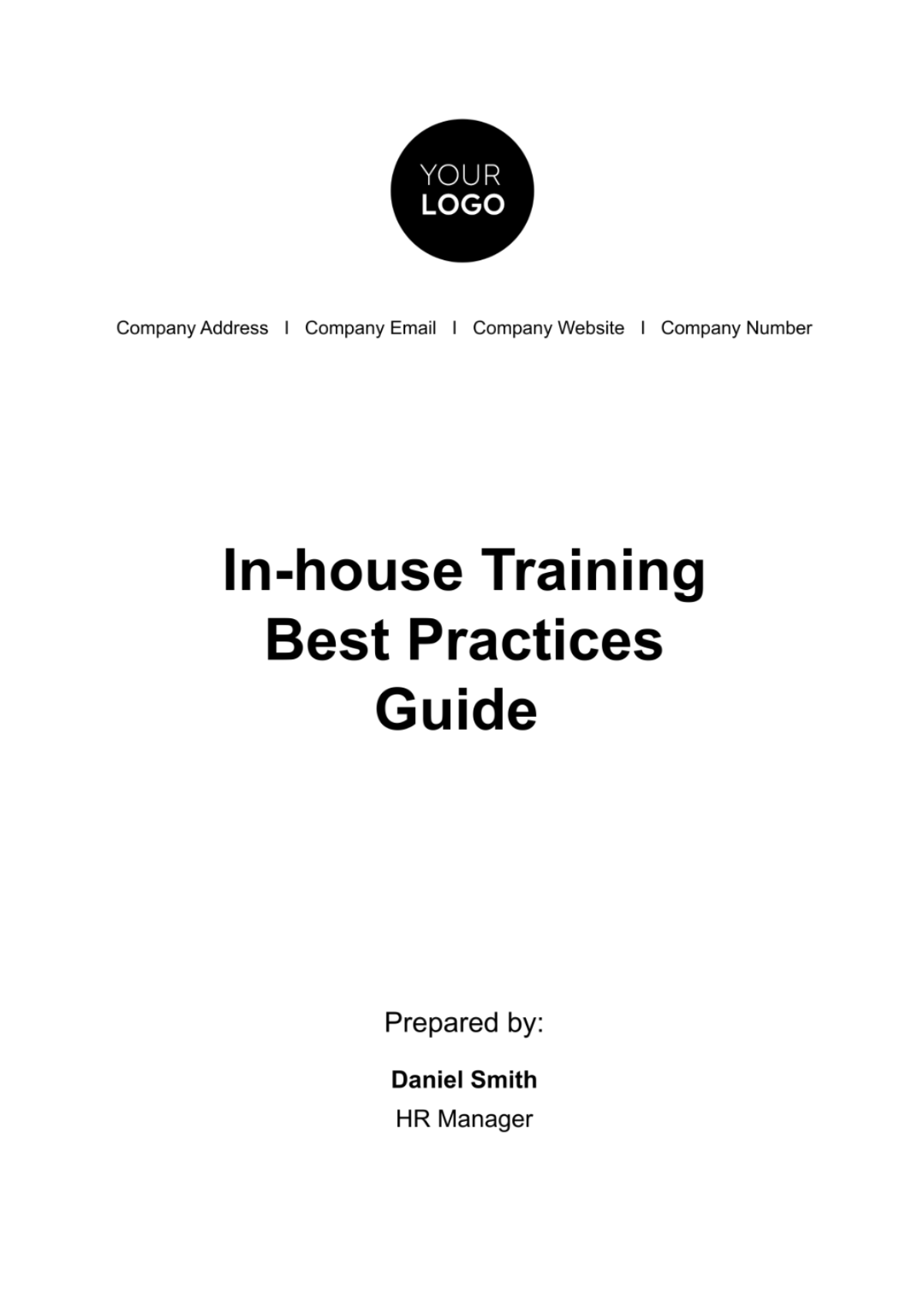 In-house Training Best Practices Guide HR Template