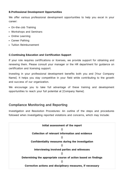 Free Compliance & Policy Orientation Manual HR Template to Edit Online