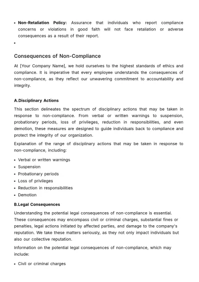 Free Compliance & Policy Orientation Manual HR Template to Edit Online