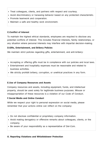 Free Compliance & Policy Orientation Manual HR Template to Edit Online