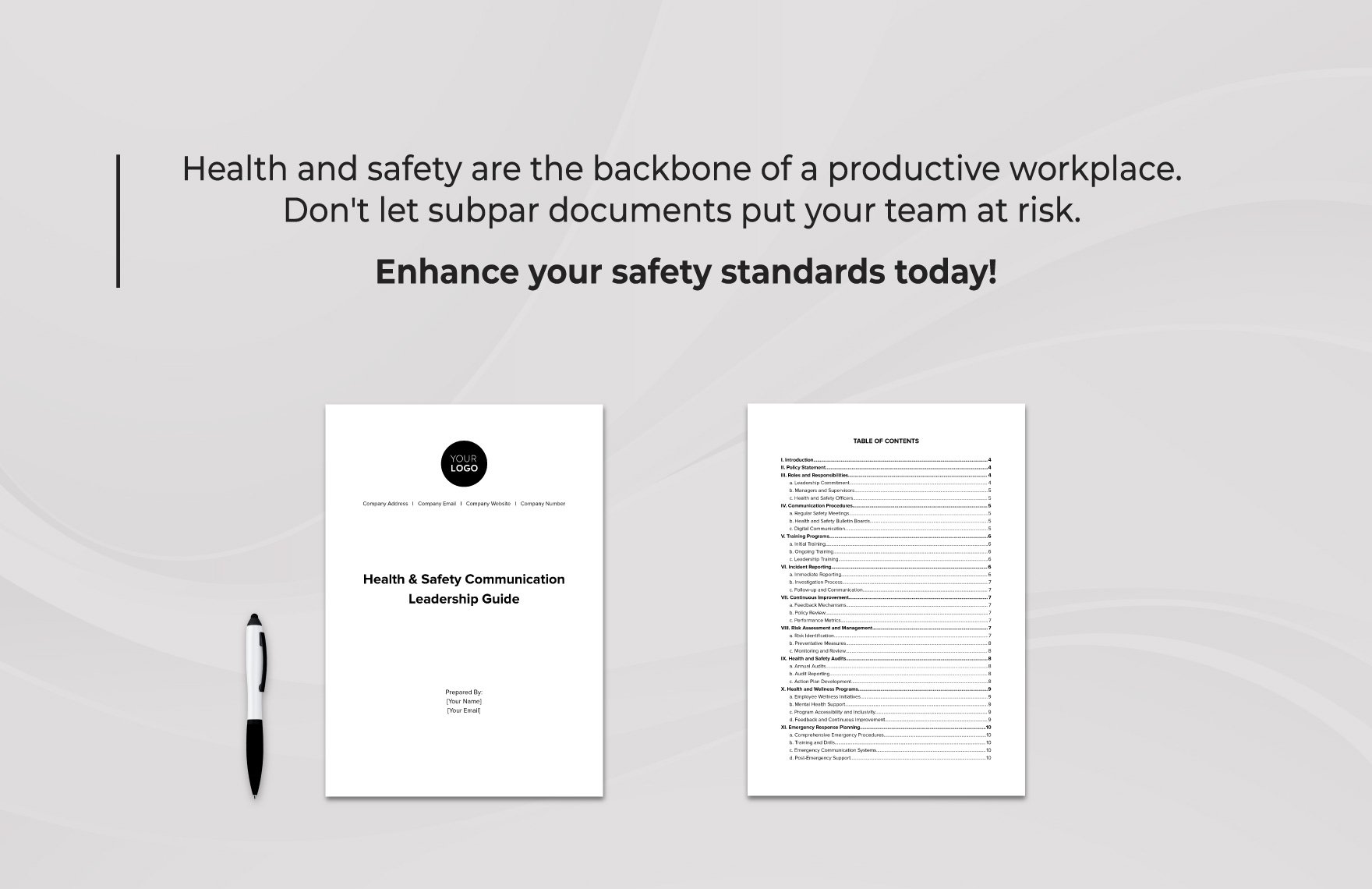 Health & Safety Communication Leadership Guide Template