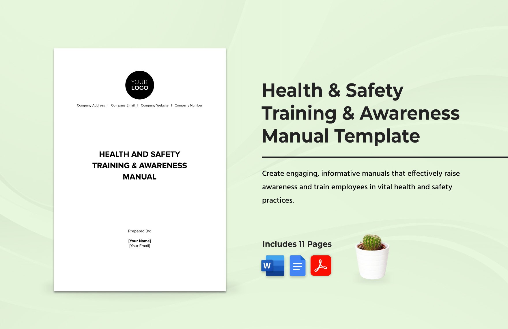 Health & Safety Training & Awareness Manual Template