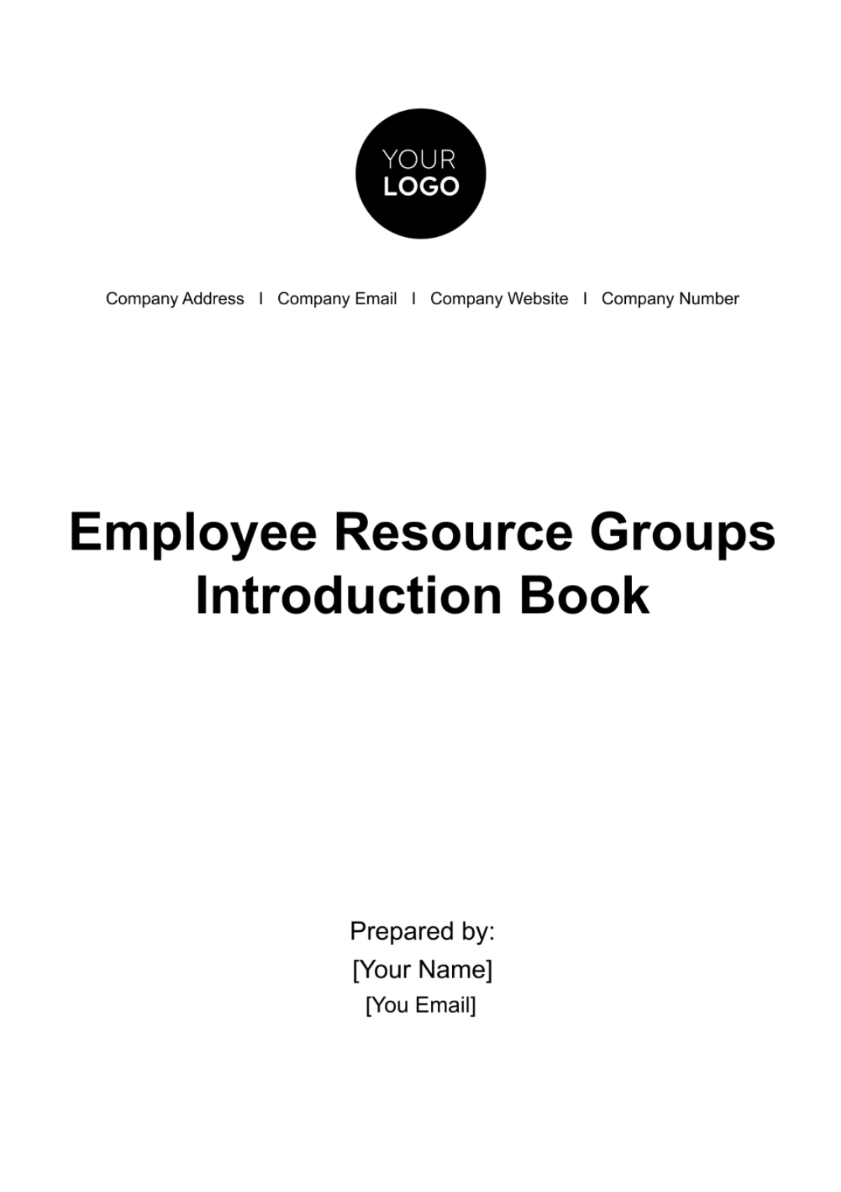 Employee Resource Groups Introduction Book HR Template