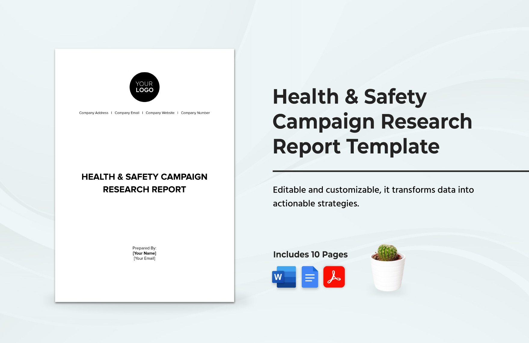 Health & Safety Campaign Research Report Template