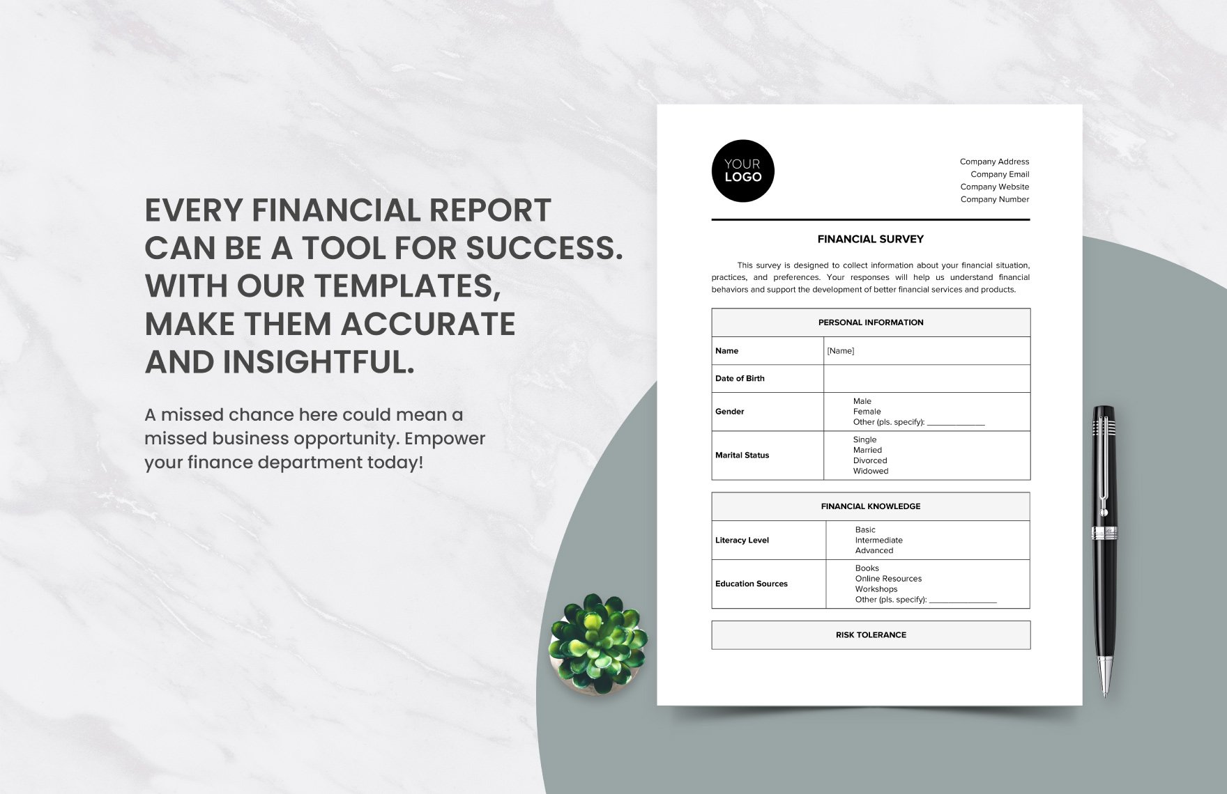 Financial Survey Template