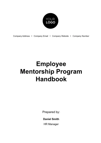 Free Employee Mentorship Program Handbook HR Template to Edit Online