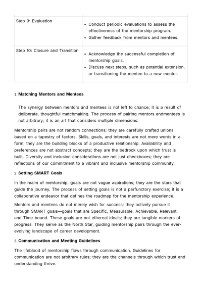 Free Employee Mentorship Program Handbook HR Template to Edit Online
