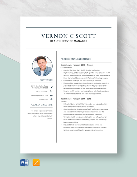 FREE Health Resume Word - Template Download | Template.net