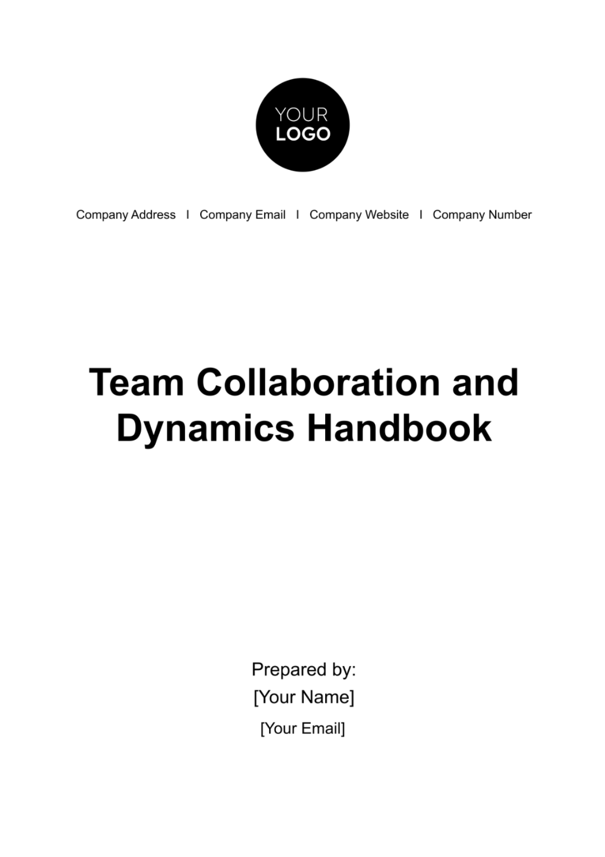 Free Team Collaboration & Dynamics Handbook HR Template