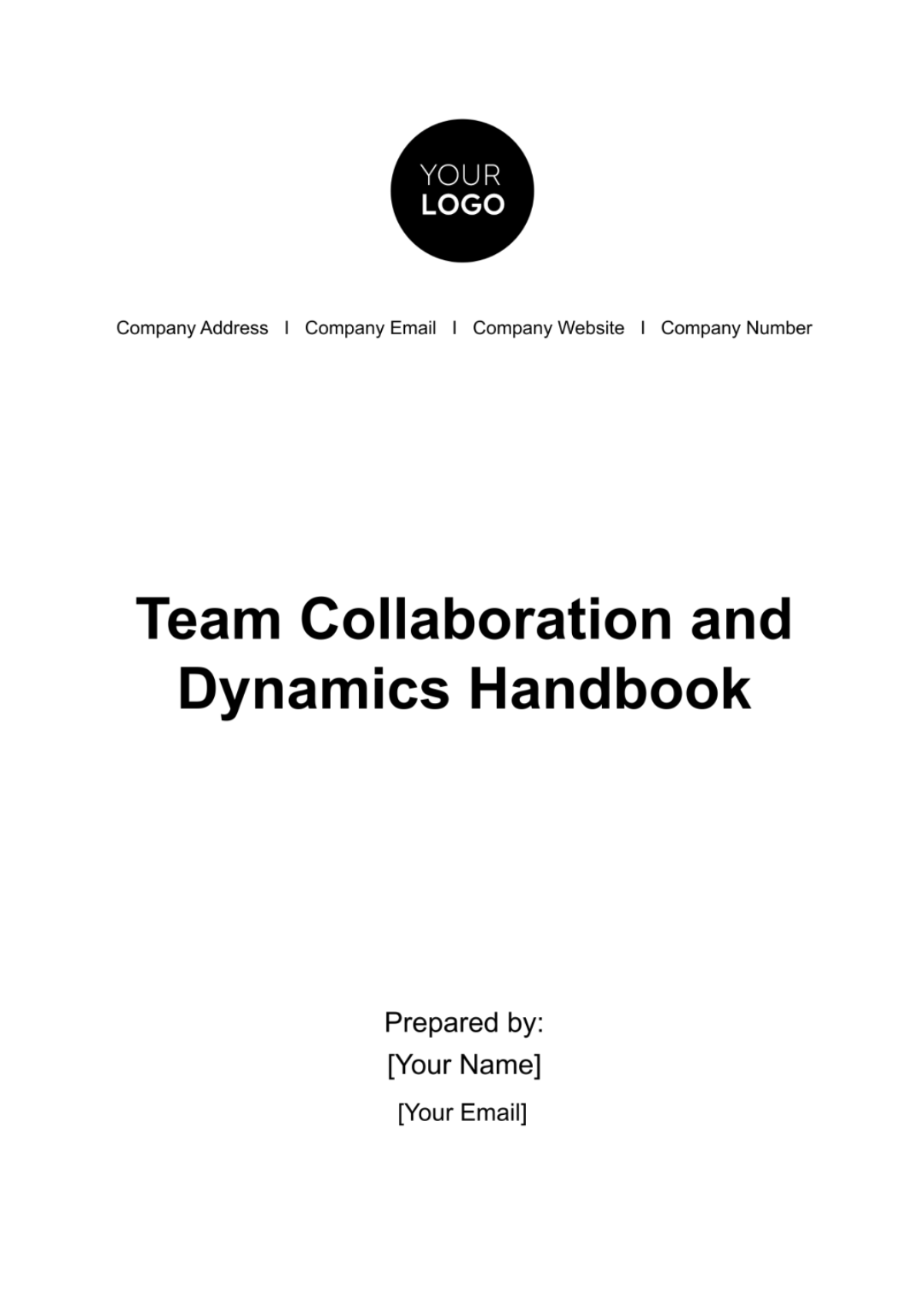 Team Collaboration & Dynamics Handbook HR Template - Edit Online & Download