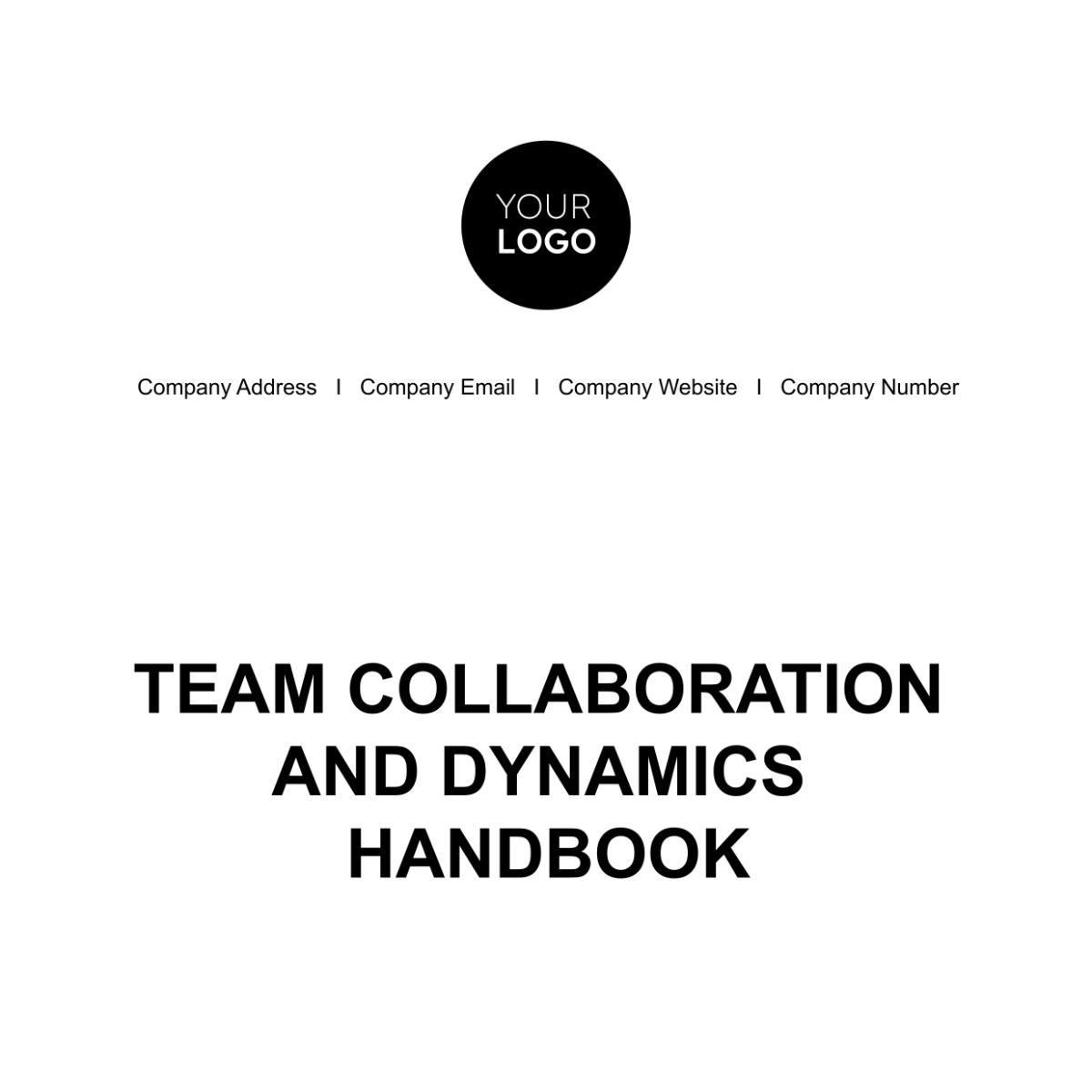 Team Collaboration & Dynamics Handbook HR Template