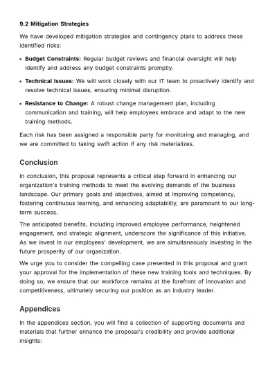 Free New Training Tools & Techniques Proposal HR Template to Edit Online
