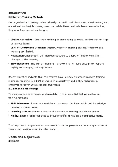 Free New Training Tools & Techniques Proposal HR Template to Edit Online
