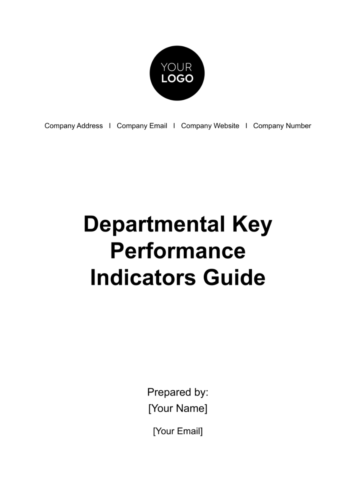 Free Departmental Key Performance Indicators Guide HR Template