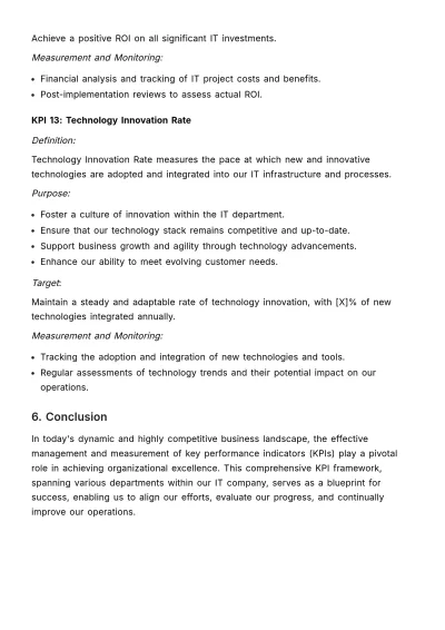 Free Departmental Key Performance Indicators Guide HR Template to Edit Online