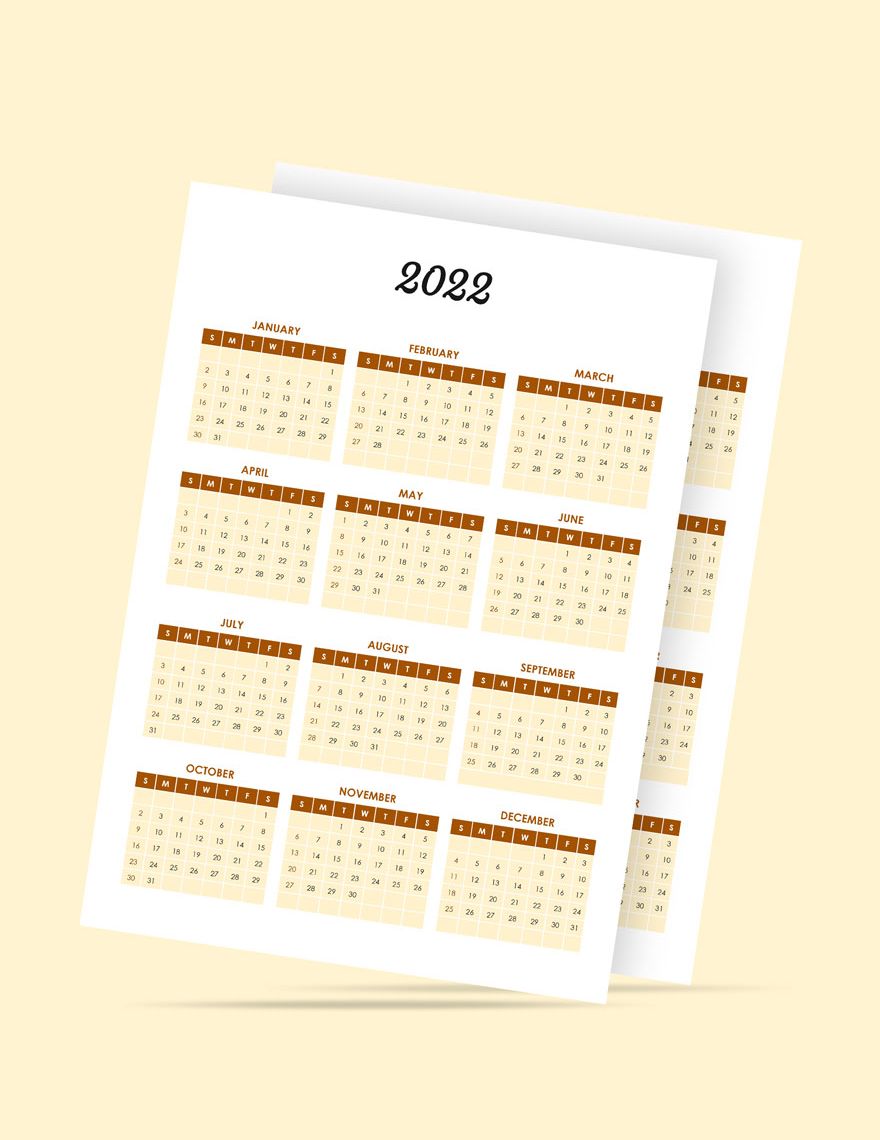 Restaurant Event Desk Calendar Template