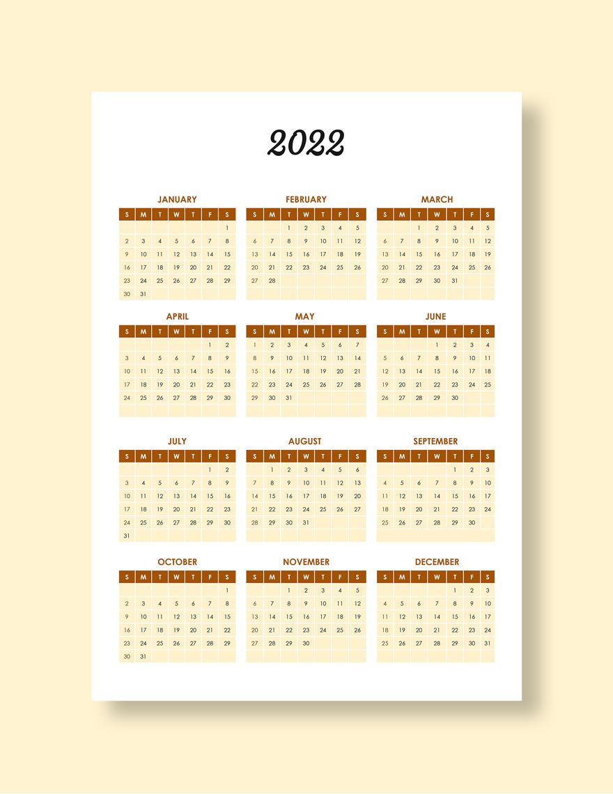 Restaurant Event Desk Calendar Template
