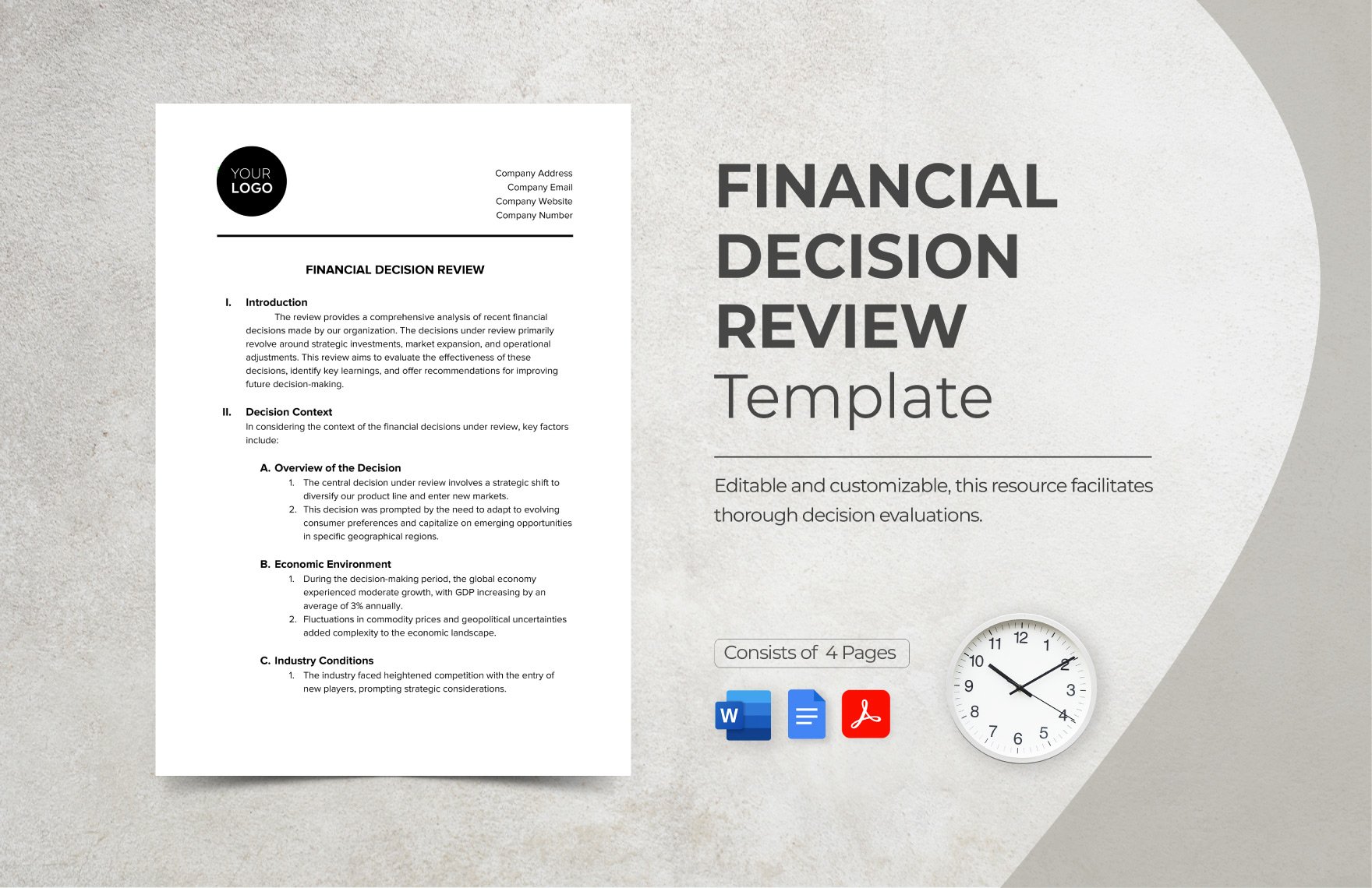 Financial Decision Review Template