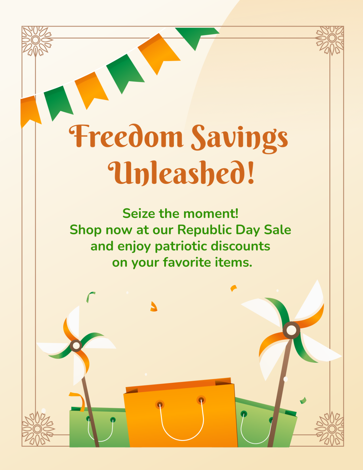 Republic Day Sale 2024 Template Edit Online & Download Example