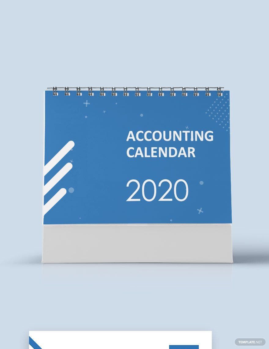 Free Sample Accounting Desk Calendar Template