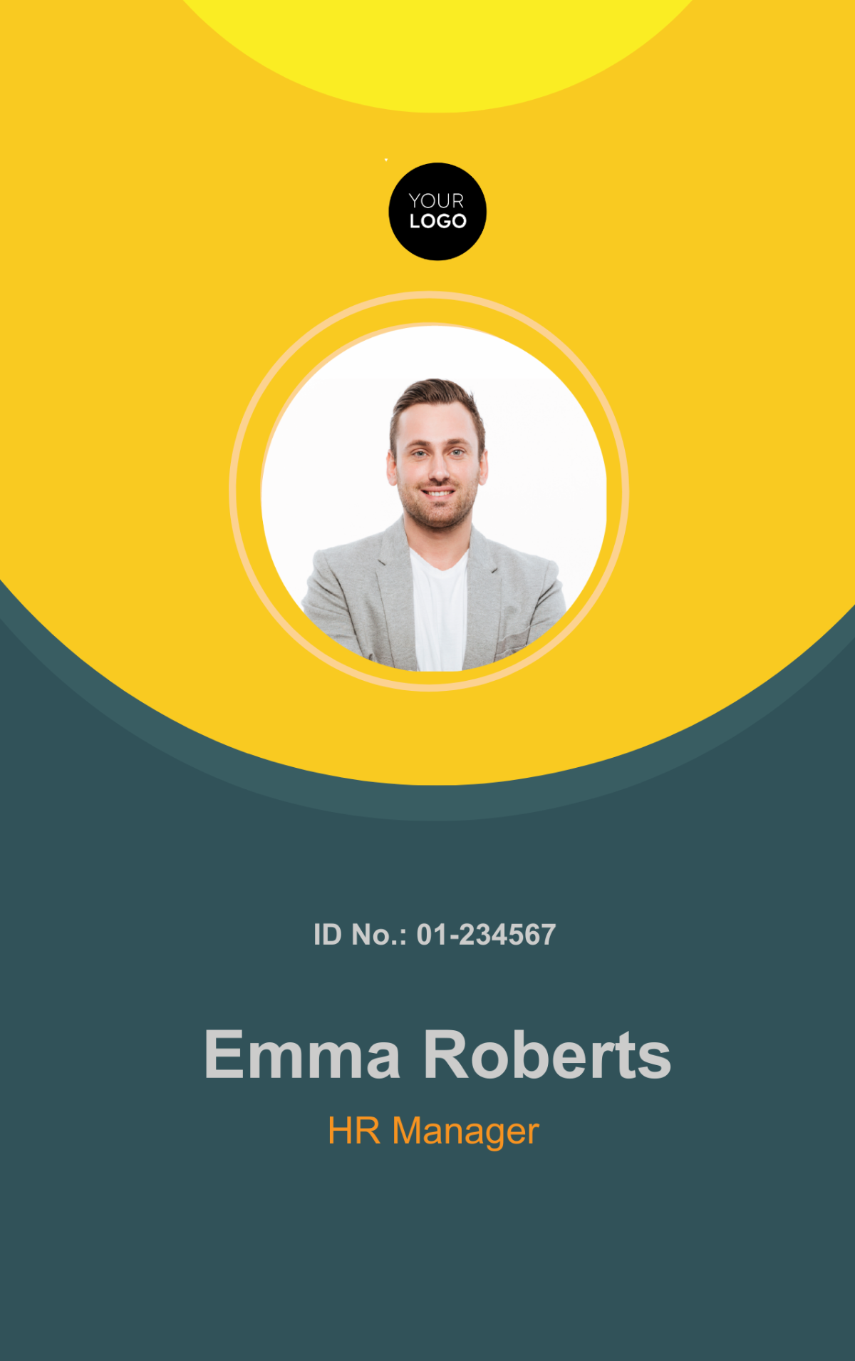 HR Manager ID Card Template - Edit Online & Download