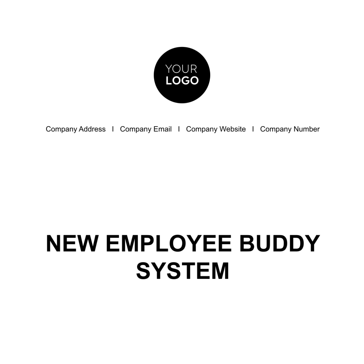 New Employee Buddy System Guide HR Template