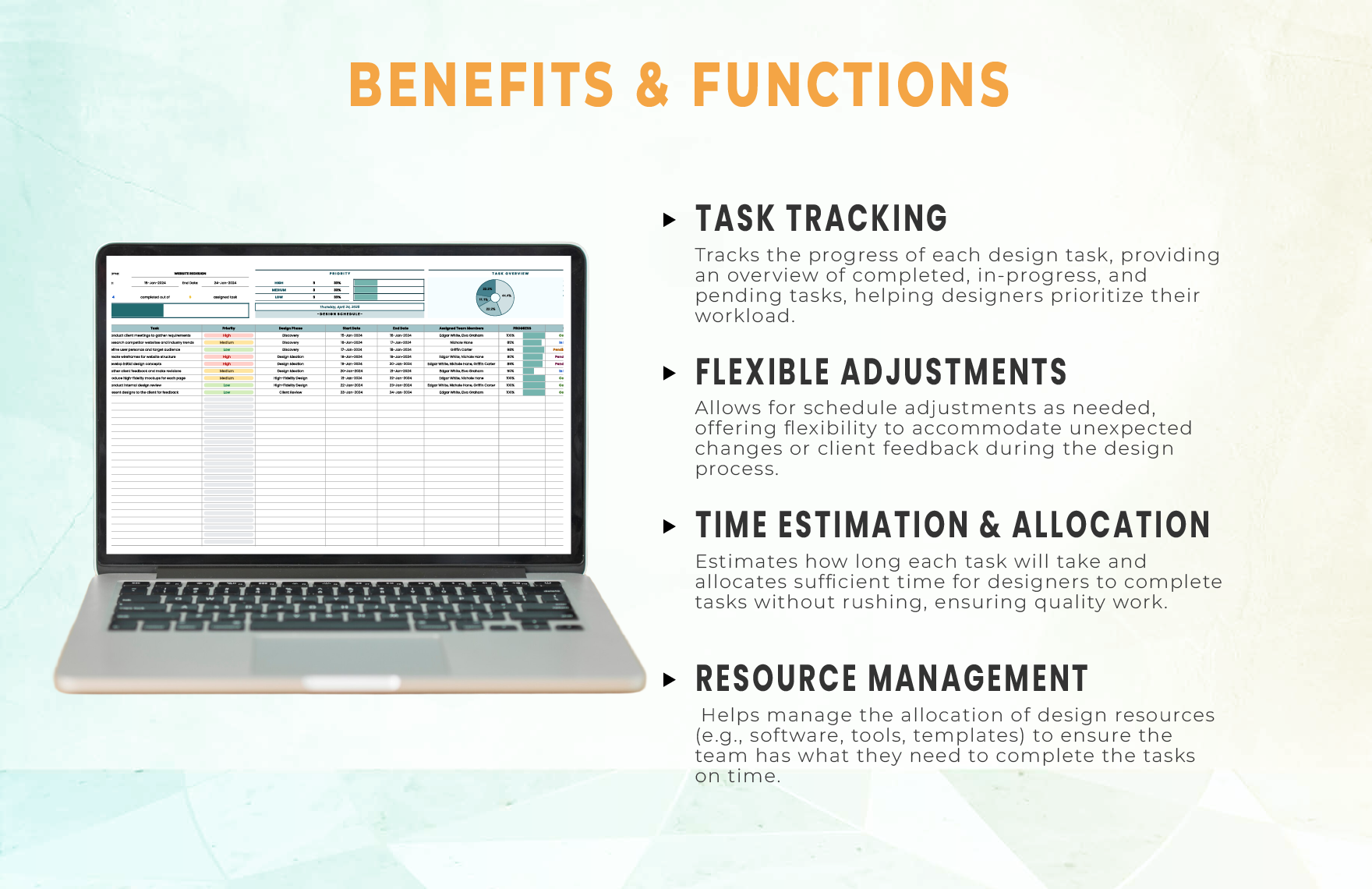 Design Schedule Template