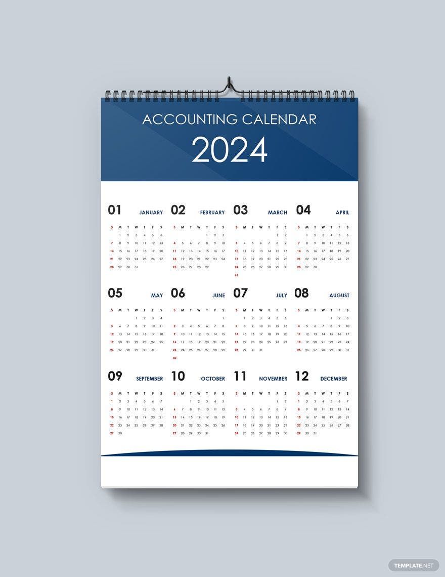 Simple Accounting Desk Calendar Template