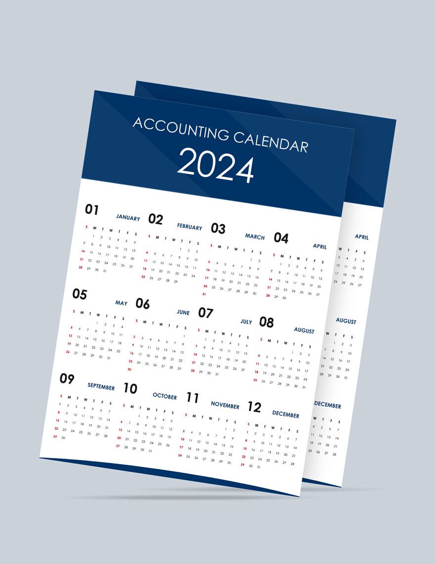 Simple Accounting Desk Calendar Template