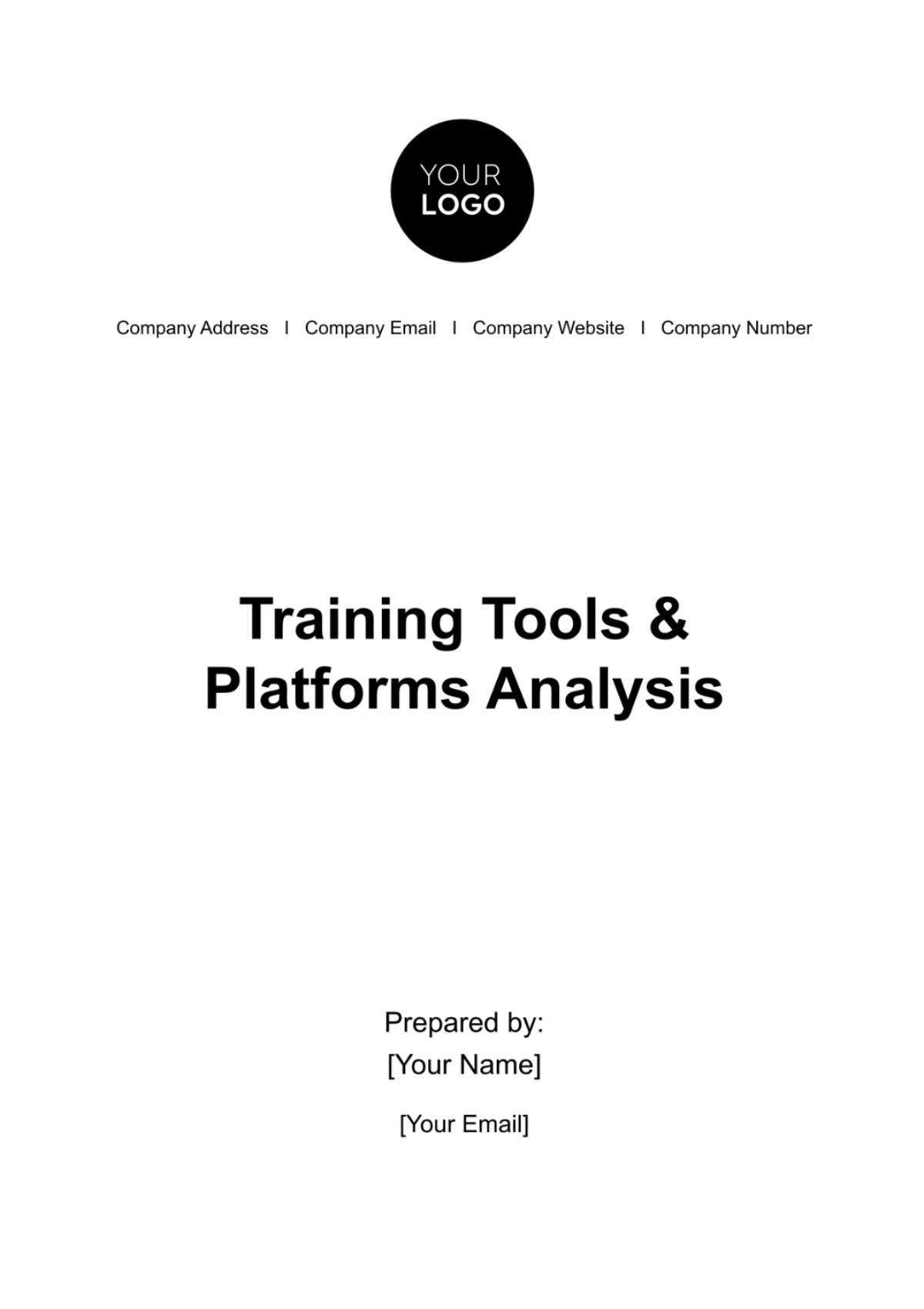 Training Tools & Platforms Analysis HR Template
