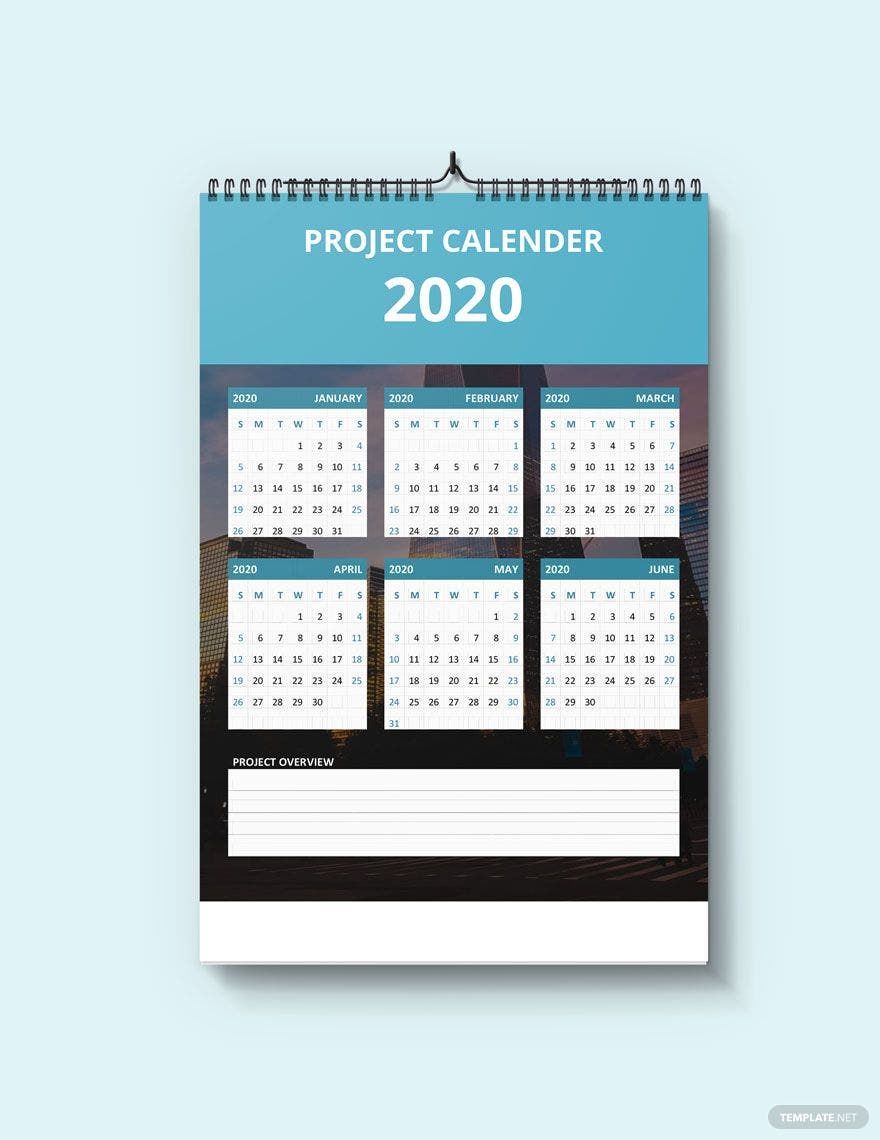 Simple Project Desk Calendar Template