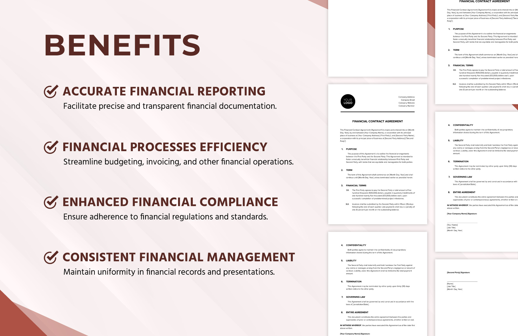Financial Contract Agreement Template