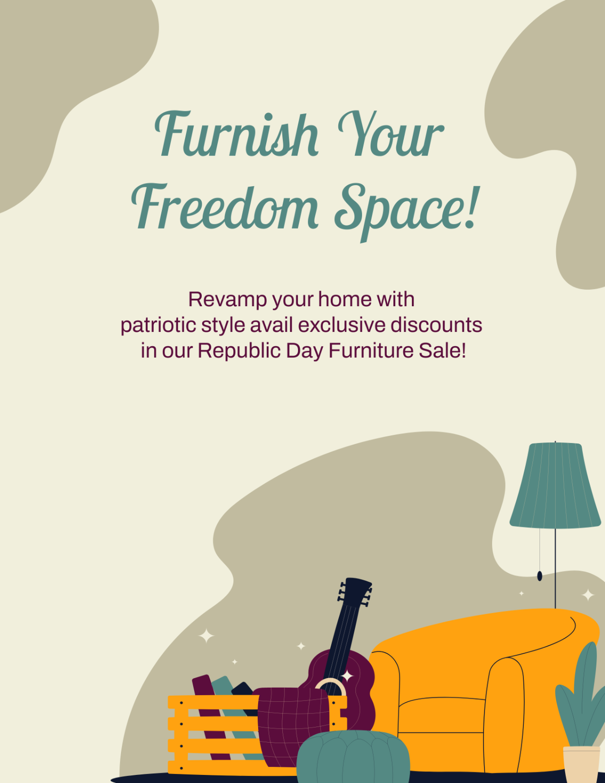 Republic Day Furniture Sale Flyer Template