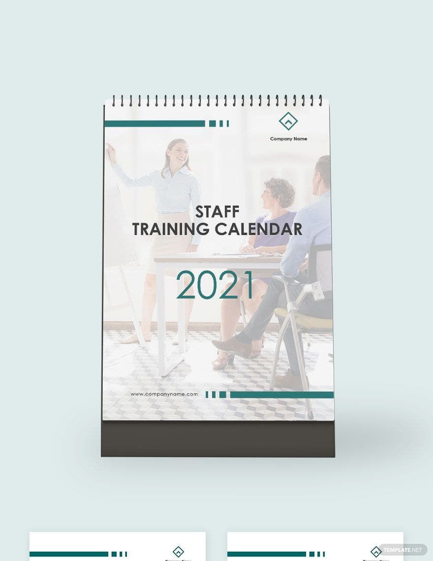 Staff Training Desk Calendar Template