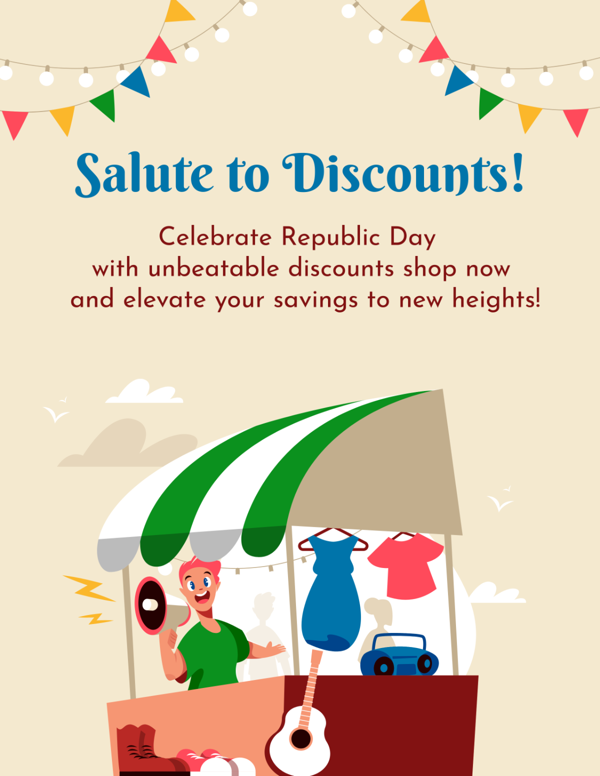 Republic Day Sale Discount Template