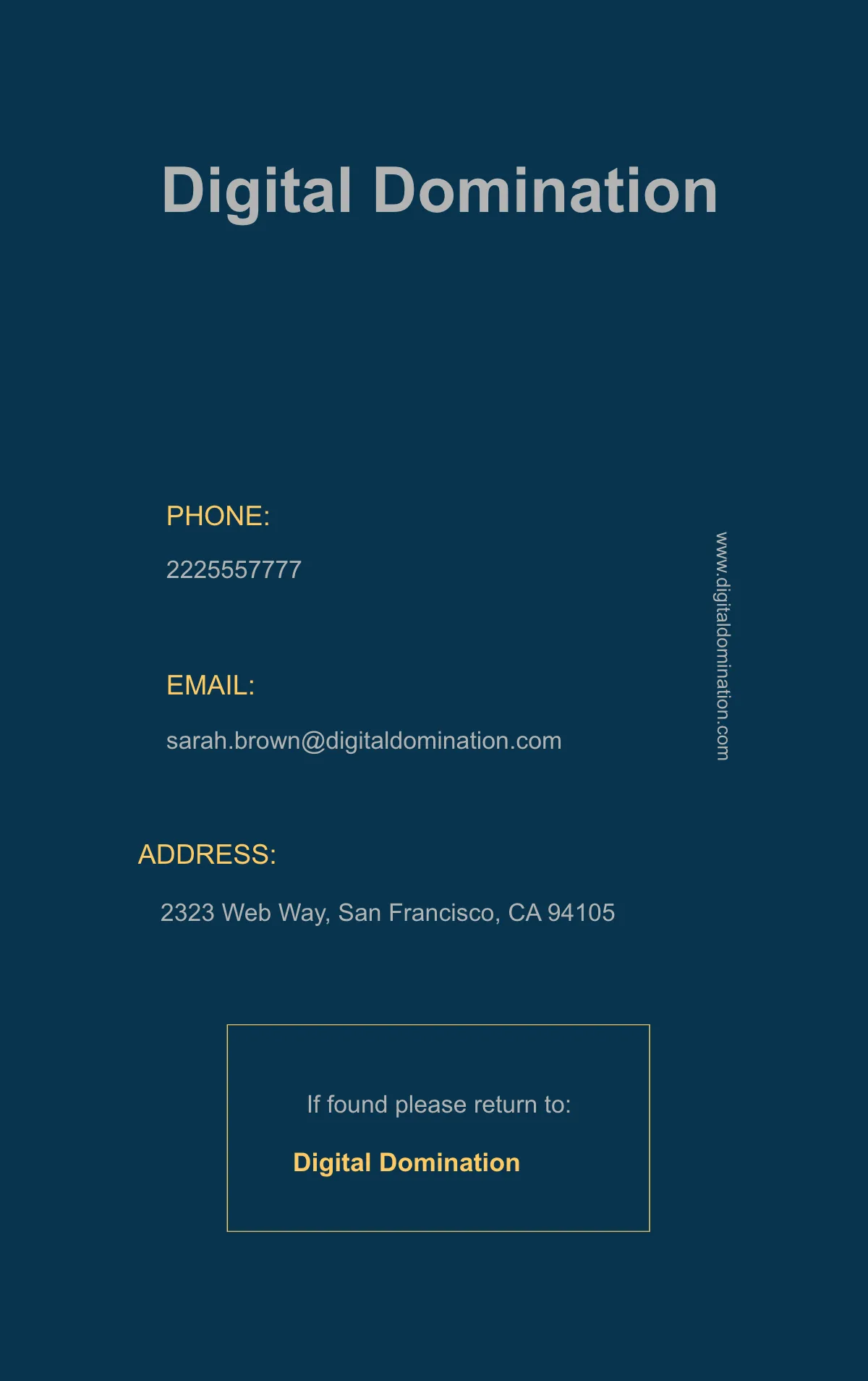 Free Marketing Director ID Card Template to Edit Online